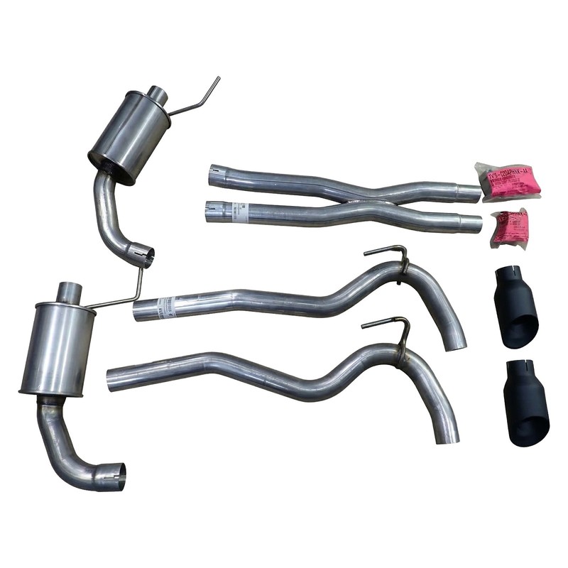 2015-2017 Roush Mustang Coupe GT 5.0L Black-Tip Cat-Back Exhaust System X Pipe