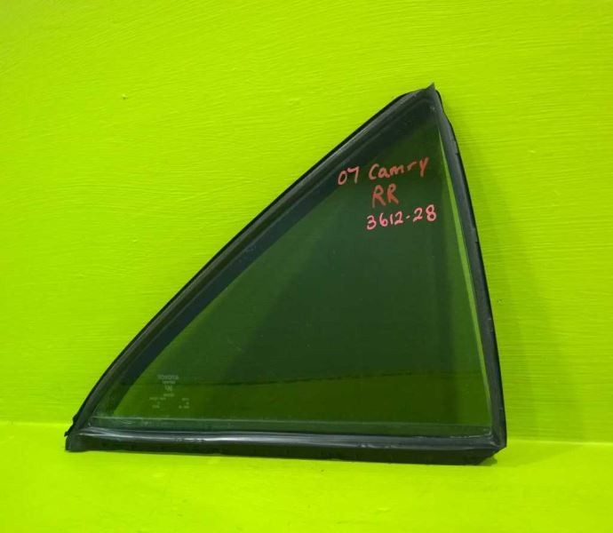 07 08 09 10 11 CAMRY PASSENGER RIGHT REAR VENT GLASS OEM 3612-28