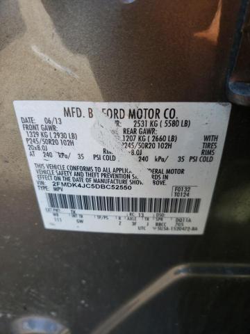 Used Speedometer Gauge fits: 2013 Ford Edge cluster MPH one center 4.2`` LCD dis