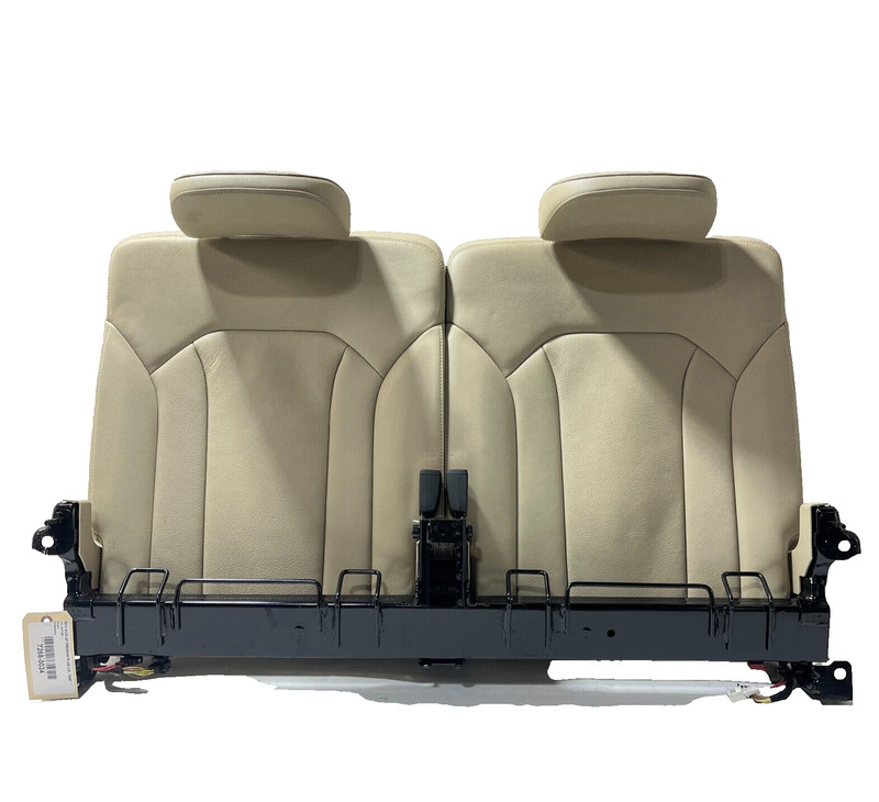 2017-2019 AUDI Q7 REAR 3RD ROW SEAT UPPER CUSHION W/ HEADRESTS & FRAME OEM BEIGE