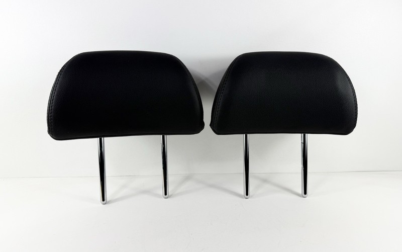 2014-2015 Kia Optima Rear Seat Headrests Pair Set of 2 Black Leather OEM