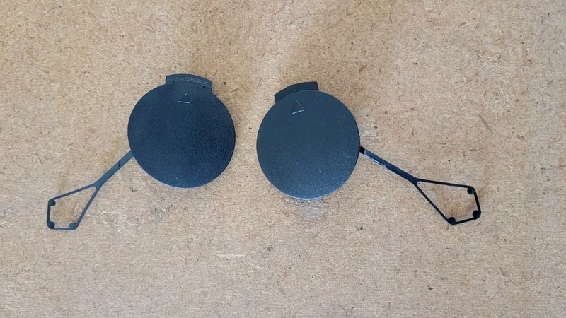 2017 2018 2019 2020 2021 Alfa Romeo Stelvio Front Bumper Tow Hook Cover Set OEM