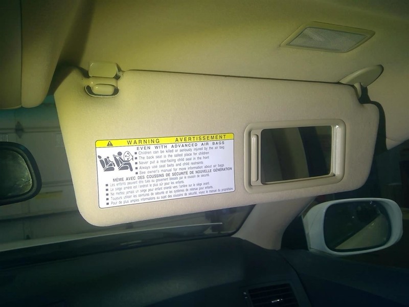Passenger Sun Visor Illuminated Fits 07-11 LEXUS GS350 1728894
