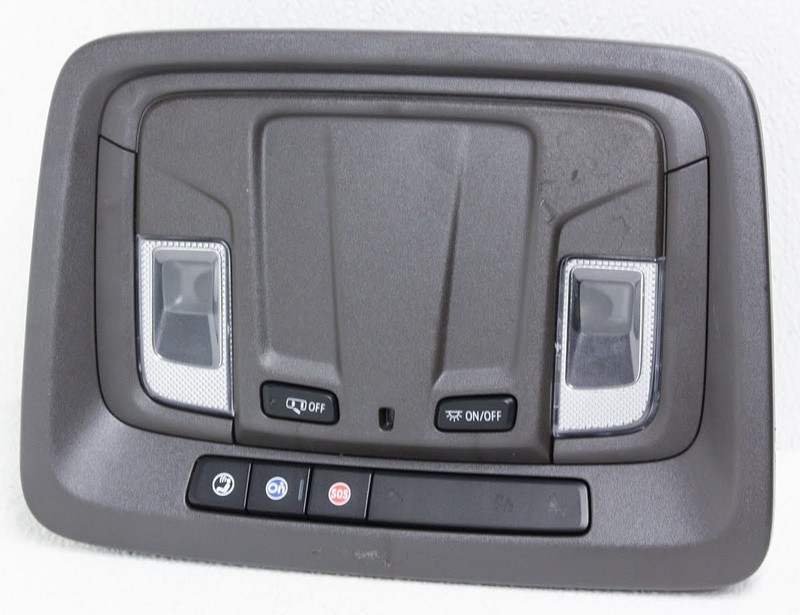 OEM GM Silverado 1500, Sierra 1500 Roof Console Brown 84815863 Scuffs