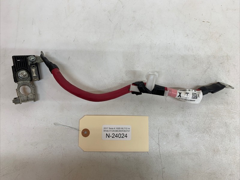 16-20 Tesla Model X 12V OEM Positive Battery Power Cable 1036883-00-E 24024 B147