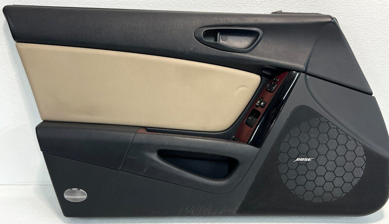 04-08 Mazda RX-8 Front Left Passenger Door Card Black Tan KW15 OEM