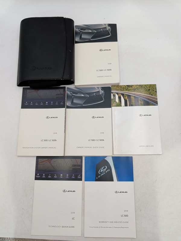 2018 18 LEXUS LC 500/LC 500hOWNERS MANUAL WITH NAVIGATION 5.0 V8 3.5