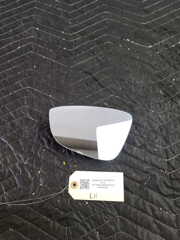2016-2021 Volkswagen Passat S Left Driver Door Rear View Mirror Glass 1.8L OEM
