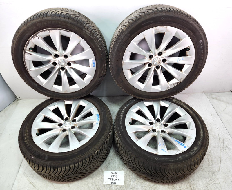 ✅16-20 OEM Tesla Model X Front Rear Wheel Rims 20X9.0J 20x9.5J W/ Tires Michelin
