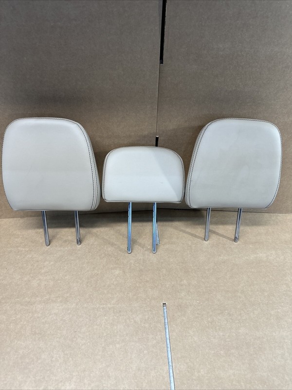 2011-2014 Ford F-150 F150 Back Rear Head Rest Headrest Tan Leather Set of 3