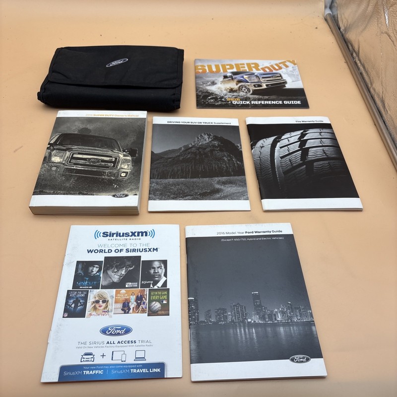 2016 Ford Super Duty Owner’s Manual, Quick Reference Guide With Case Included