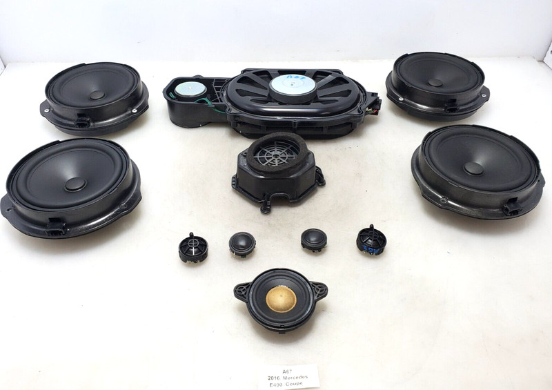 ✅ 12-18 OEM Mercedes W207 Front Rear Door Speaker Subwoofer Harman Kardon SET