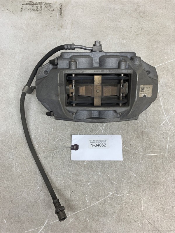 17-23 Tesla Model 3 Front Left Caliper w/ Brake Hose Line 1044621-00-E 34062 S13