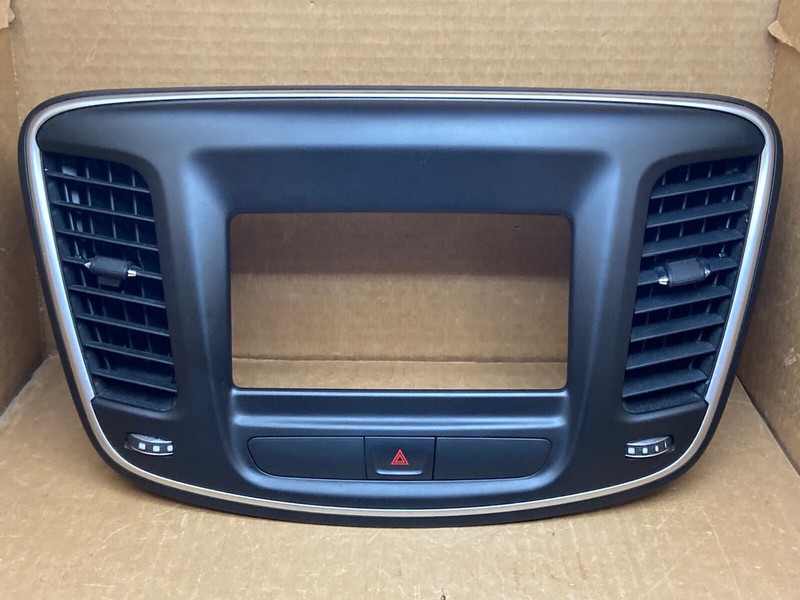 2015-2016 Chrysler 200 Dash Radio Bezel Trim Vent Hazard Surround Black