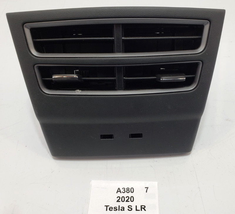 ✅ 16-20 OEM Tesla Model S Center Console Rear Second Row Air Vent Black W/ Trim