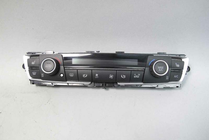 2015 BMW F30 3-Series F22 Automatic Climate Control Panel Interface with Chrome