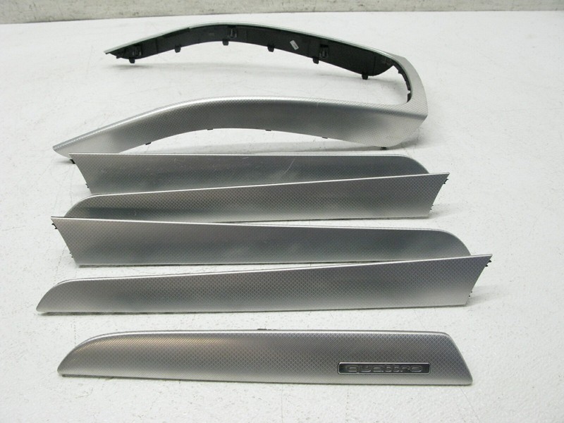 08-16 AUDI B8 A4 S4 RS4 DASHBOARD DOOR PANEL INTERIOR ALUMINUM TRIM SET OEM 0421