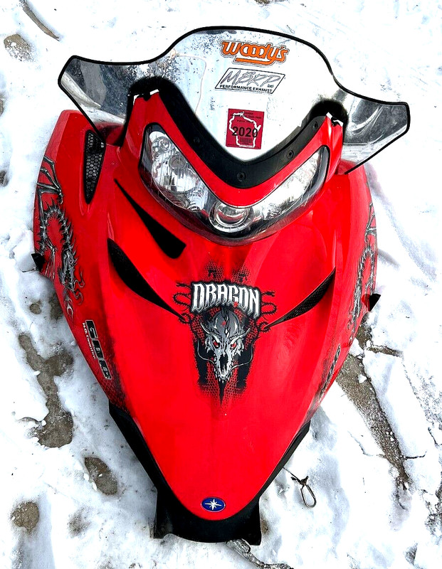 Polaris Snowmobile Dragon 600 700 Hood $100 Midwest Ship
