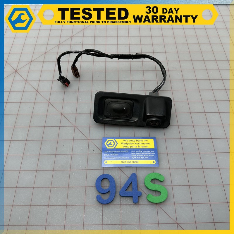 17 JAGUAR XE REAR TRUNK LID SWITCH RELEASE HANDLE W/ CAMERA OEM