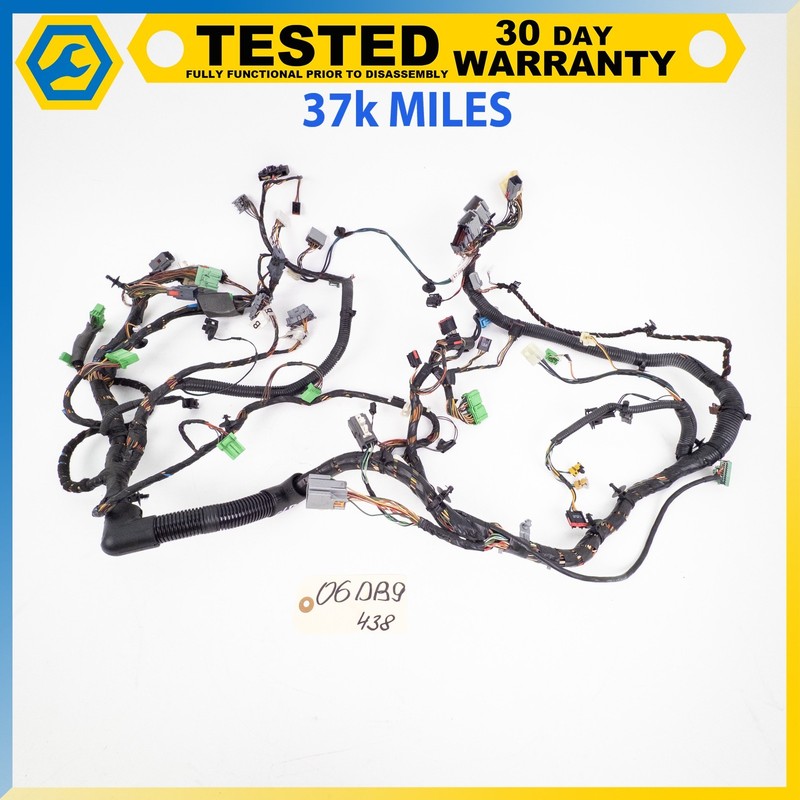 05-08 ASTON MARTIN DB9 VOLANTE DASHBOARD INSTRUMENT PANEL WIRING HARNESS OEM