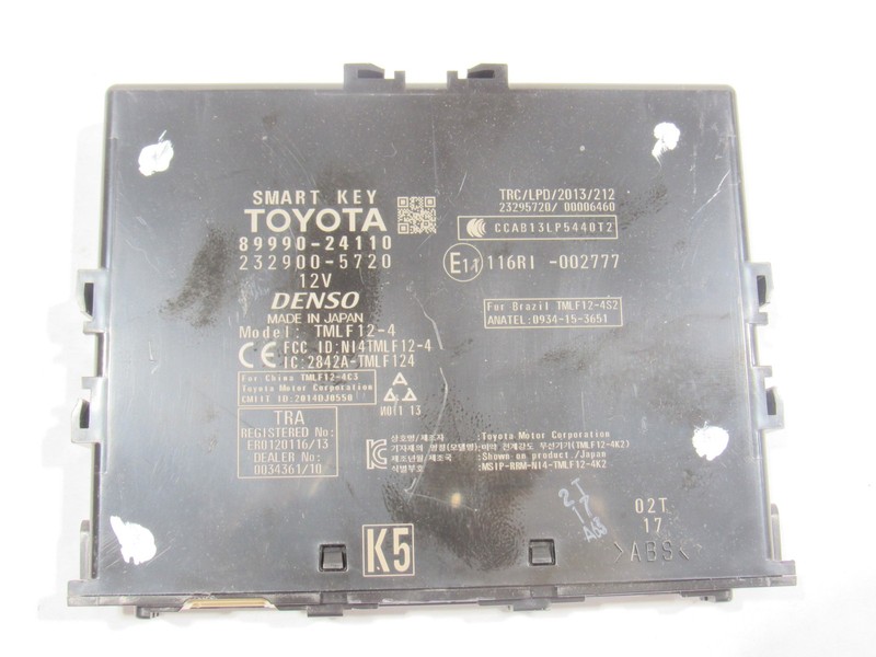15-19 Lexus RC300 2016 Smart Key Theft Locking Computer Control Module Unit ;:Y