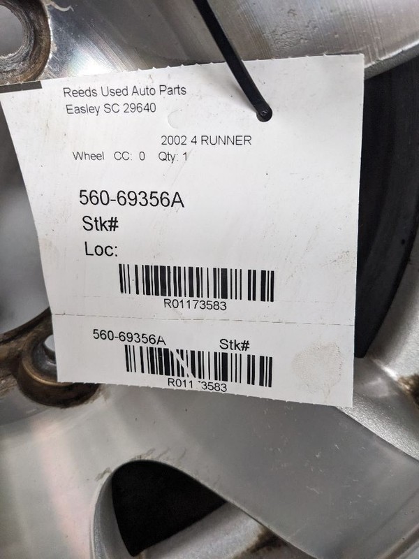Wheel 16x7 Alloy 6 Spoke Chou Seiki Manufacturer Fits 96-02 4 RUNNER 1173583