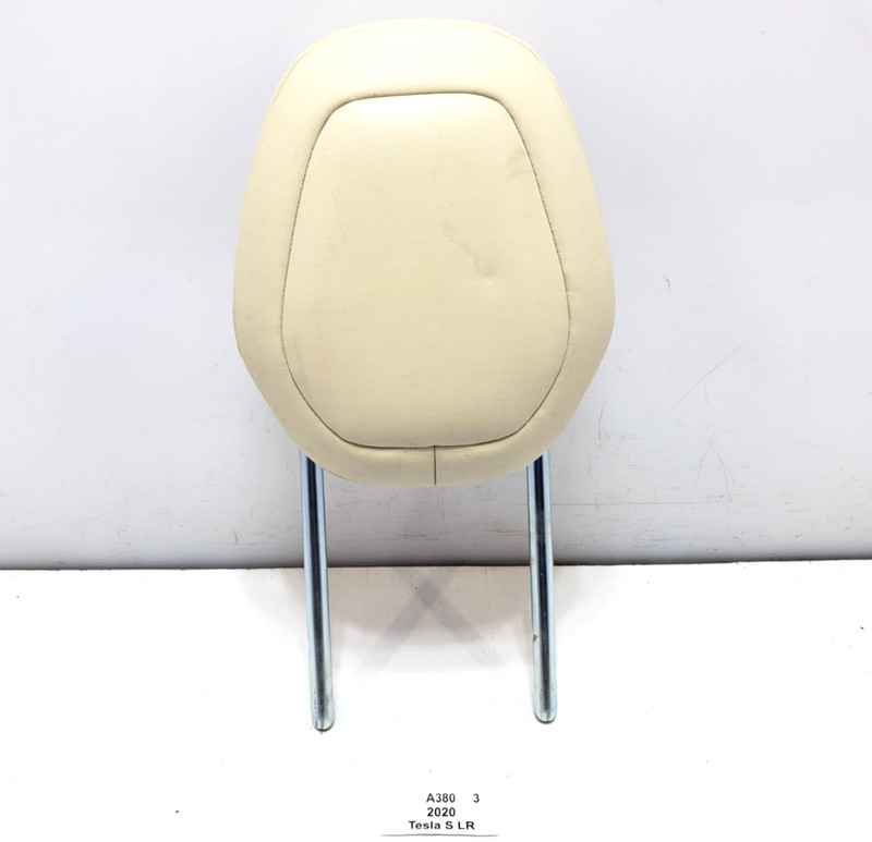 ✅ 16-20 OEM Tesla Model S Front Right Passenger Side Headrest Leather White*
