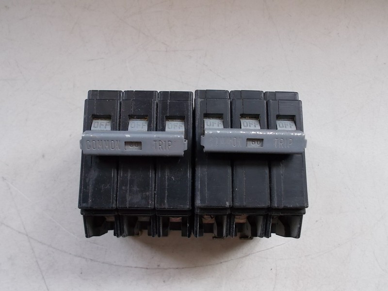 Cutler Hammer CTL CH 60A 3-Pole Circuit Breakers, Lot of 2 *FREE SHIPPING*