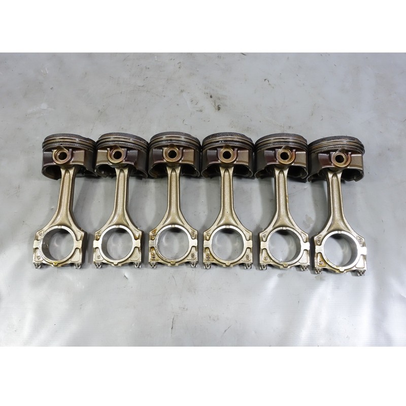 97-98 BMW Z3 2.8 Roadster M52 2.8L 6-Cyl Piston and Connecting Rod Set of 6 OEM