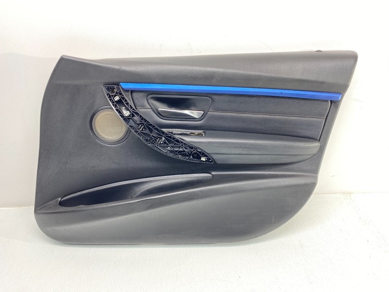 12-19 BMW F30 3 Series Front Right Passenger Door Panel Card Leather Black OEM✅