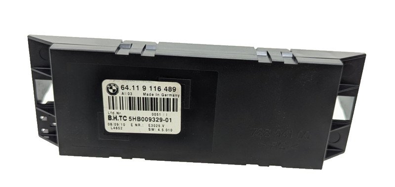 2009-2013 BMW X5M E70 LCI 3RD ROW AC A/C CLIMATE CONTROL MODULE UNIT OEM 9116489