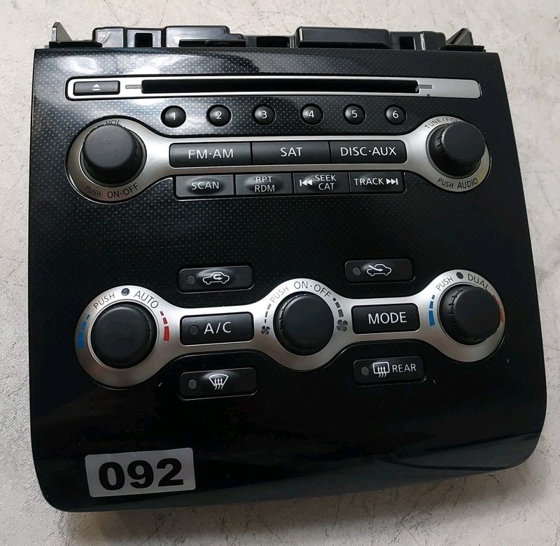 09 10 11 12 13 14 Nissan Maxima CD AM/FM Radio Climate Control Switch Panel OEM