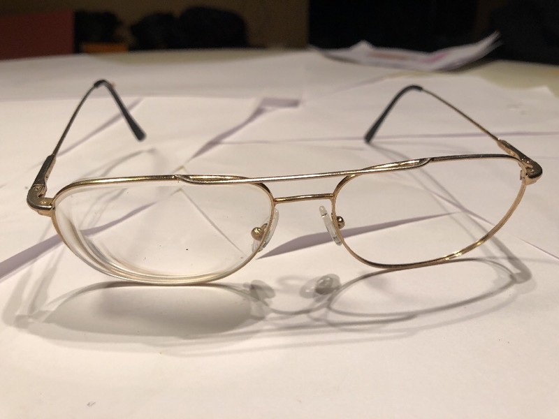 Safilo Elasta Eyeglasses MensGoldtone Metal Frame 56 17 8.5 Pilot Style