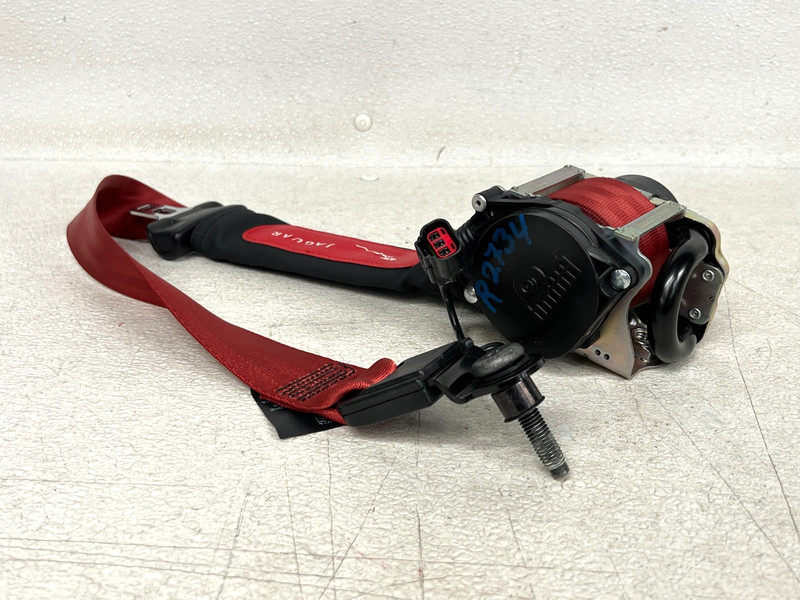 ⭐2014-2024 JAGUAR F-TYPE FRONT RIGHT SEAT BELT RETRACTOR STRAP RED OEM LOT2734