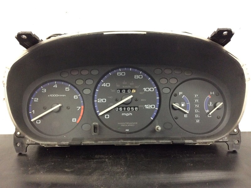 96-00 Civic LX AT Instrument Cluster Speedo Tacho Meter Gauges 61k Used OEM