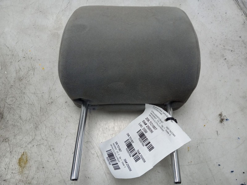 07 TOYOTA TACOMA FRONT DRIVER LEFT HEADREST CLOTH GRY-FA13