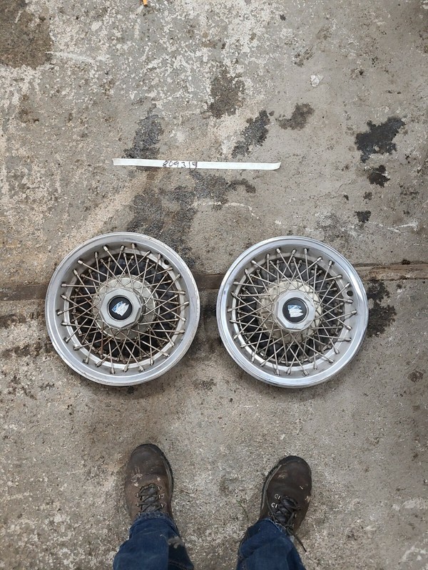 Vintage Buick 14” Wire Spoke Pair Hubcaps Regal Riviera