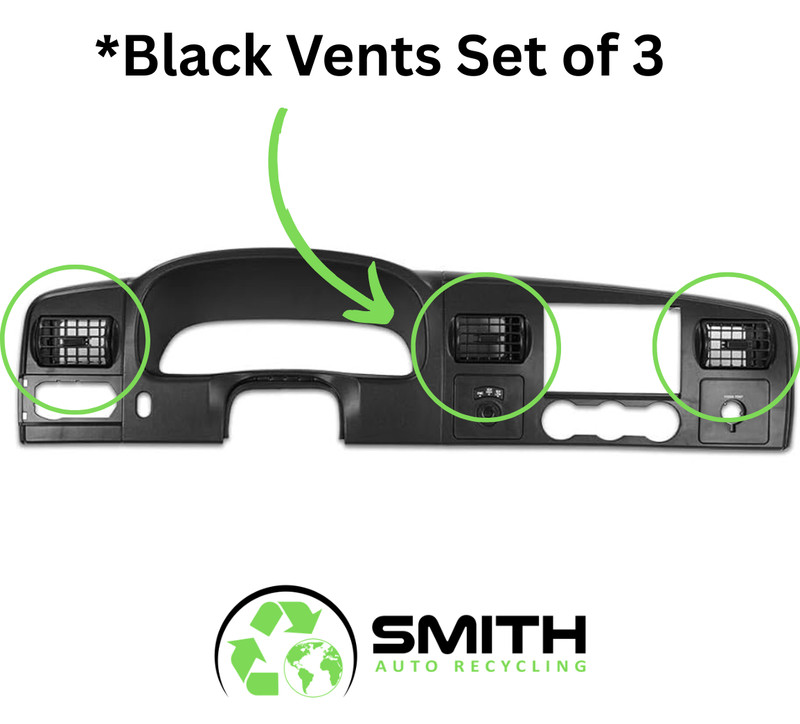 (3) 2005-2007 FORD F250 F350 DASH AIR VENTS CLUSTER BEZEL HEATER TRIM *Black OEM