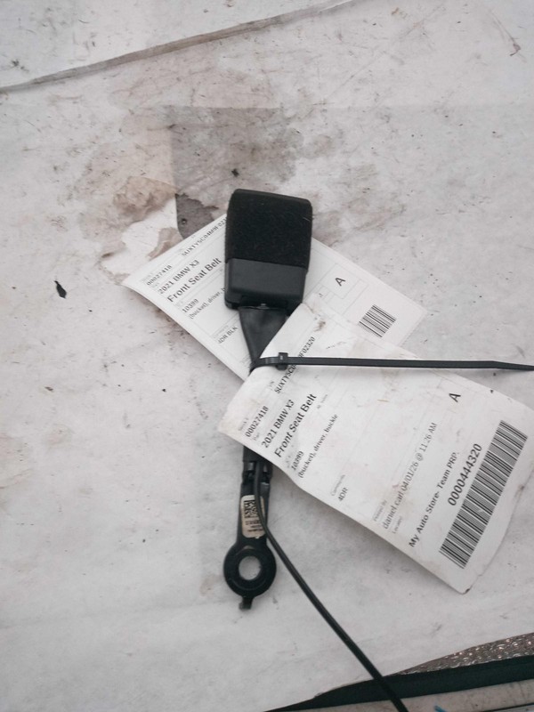 2021 BMW X3 OEM Black Seat Belt 72117414301, Used, 97K Miles, Warranty