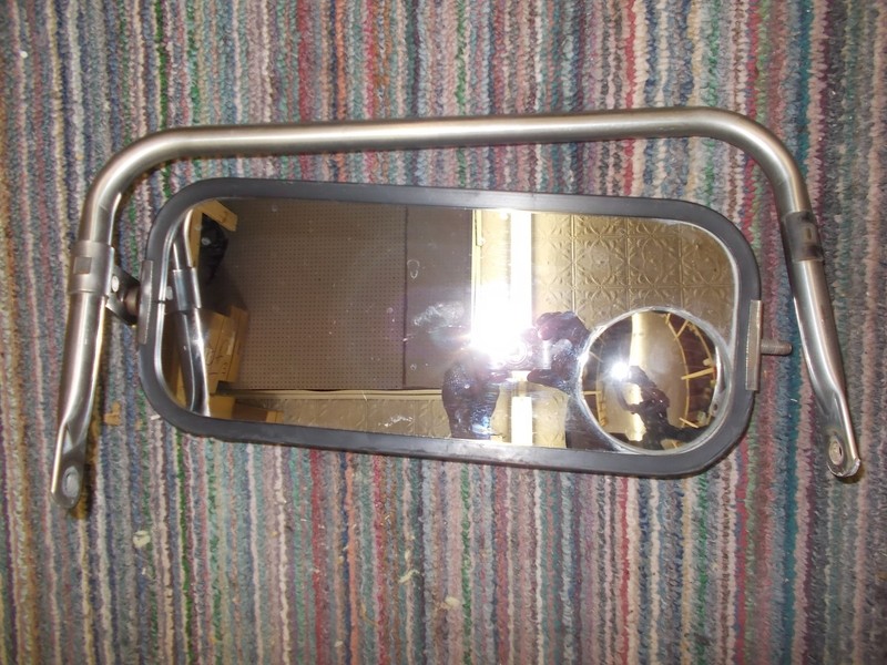 Chrome Ford Mirror 16 1/4" x 7-1/8" *FREE SHIPPING*