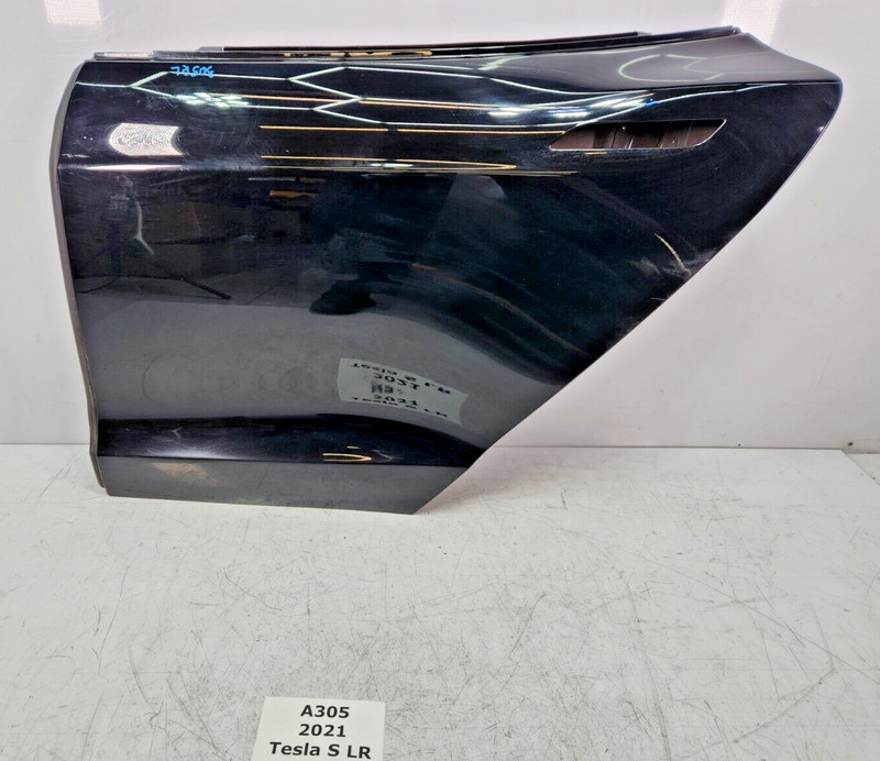 ✅17-20 OEM Tesla Model S Rear Left Driver Side Door Shell Panel Black PBSB NOTE*