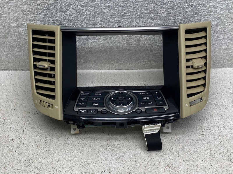 2009-2013 INFINITI FX35 AC AIR VENT RADIO CONTROL DISPLAY SCREEN TRIM OEM LOT656