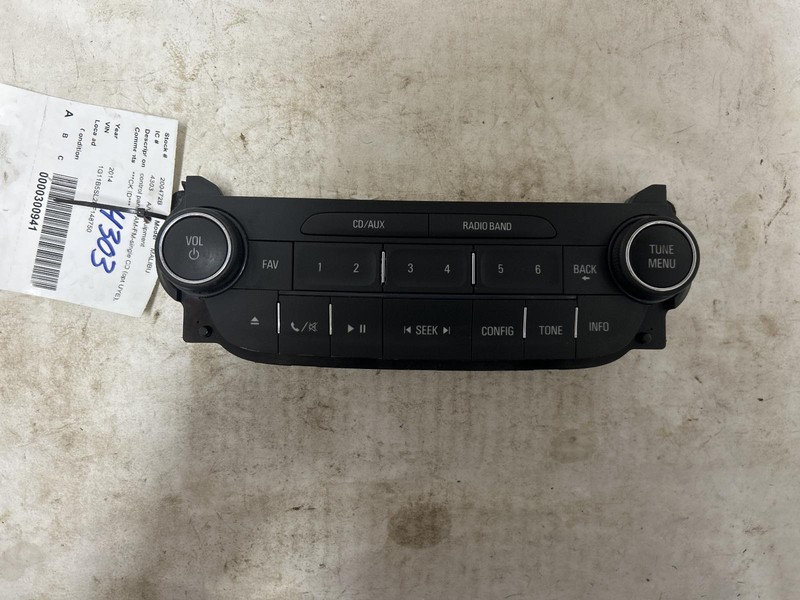 2014 CHEVROLET MALIBU radio control panel UYE 23169488 OEM 14