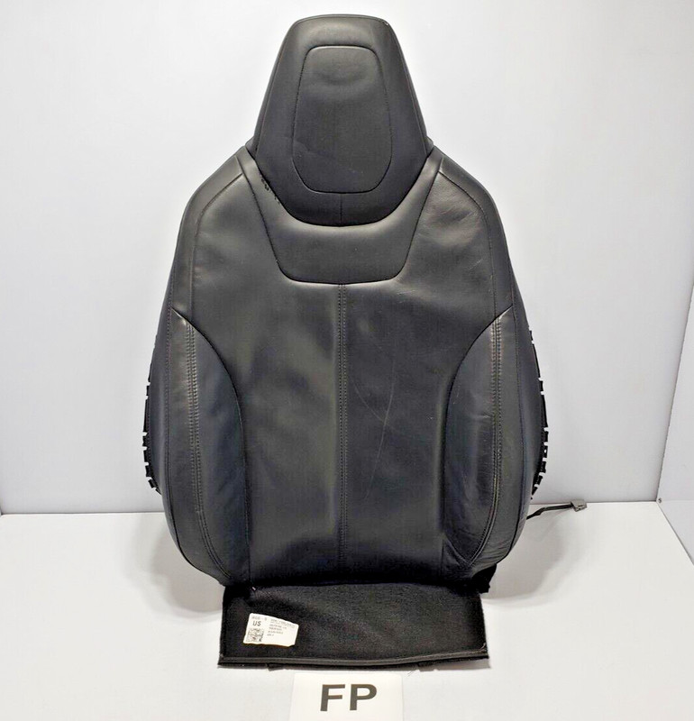 ✅ 12-16 OEM Tesla Model S Front Left Driver Seat Upper Cushion Leather Black