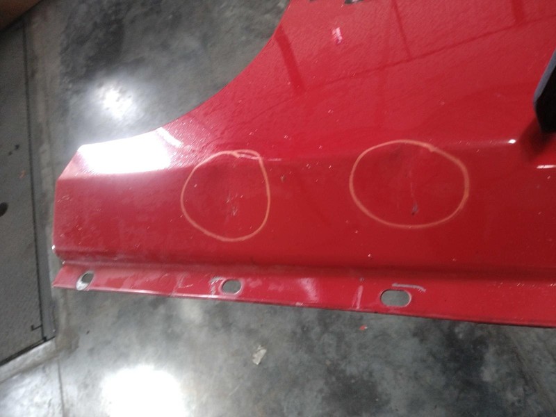 2015 Jeep Wrangler Right Fender Red OEM Used Two Small Dents 548672