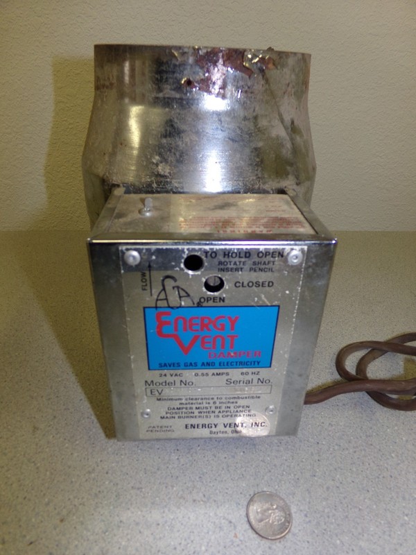 Energy Vent EV60G0-S Damper 2HVAC 0.55 Amps 60hz *FREE SHIPPING*