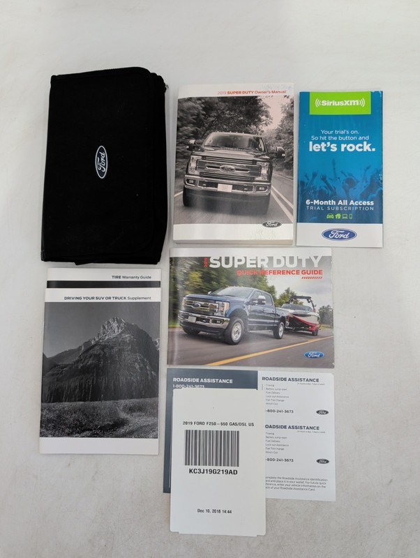 2019 Ford Super Duty Owners Manual Set With Case F-250 F-350 F-450 Gas & Diesel