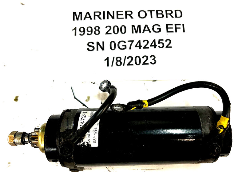 Mercury Mariner Outboard 200 EFI Starter 79472 FRESHWATER
