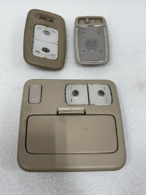 1998 1999 2000 TOYOTA SIENNA ROOF CONSOLE WITH DOME LIGHTS 3 PIECES OAK FL41