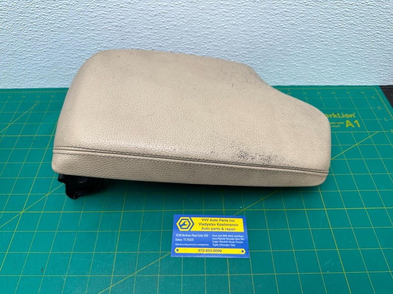 12-20 BMW F30 F32 FRONT CENTER CONSOLE ARMREST Beige OEM